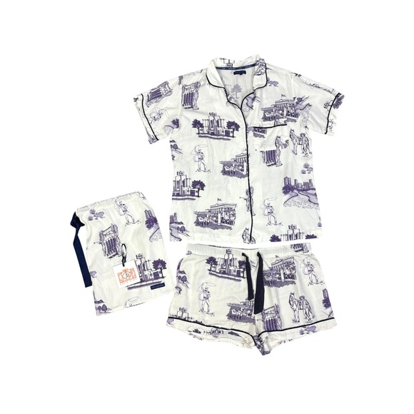 Katie Kime Other - NEW Katie Kimes Fort Worth Toile Pajama Set Women Size Medium Country Texas